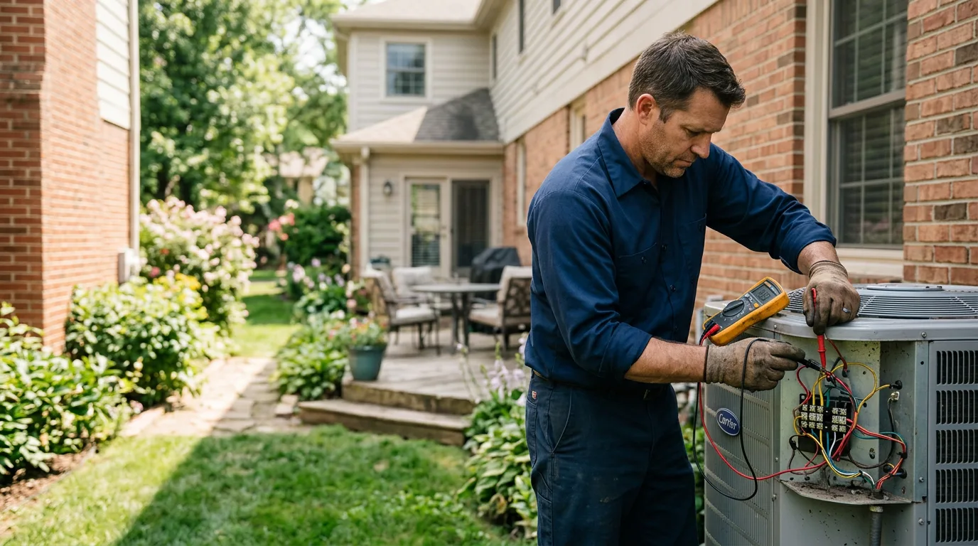 HVAC technician working near Reading, MA